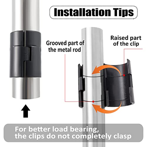 ANPHSIN 72 Pcs Wire Metal Shelving Clips for 1" Posts - Replacement Shelf Clips Set