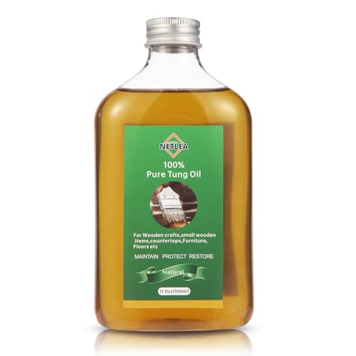 NetLea Natural Tung Oil 11.8oz (350ml) for Small Wood Crafts & Finishes