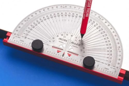 INCRA 6-Inch Precision Protractor with T-Bar Centering Scale