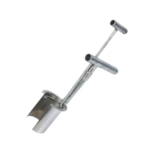 IEUDNS Bulb Planter Tool Accessories Time Saving with Handle Silver Stainless Steel Garden Tools for Garden Digging Transplanting