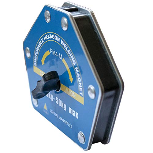 On/Off-Switchable Strong-Hand Welding Magnetic Clamps - Max 110lbs Heavy Duty Neodymium Welding Magnets Holder, Hexagon Multi-Angle Tools: 30¡Æ, 45¡Æ, 60¡Æ, 75¡Æ, 90¡Æ, 105¡Æ, 120¡Æ, 135¡Æ, 150¡Æ(Large)