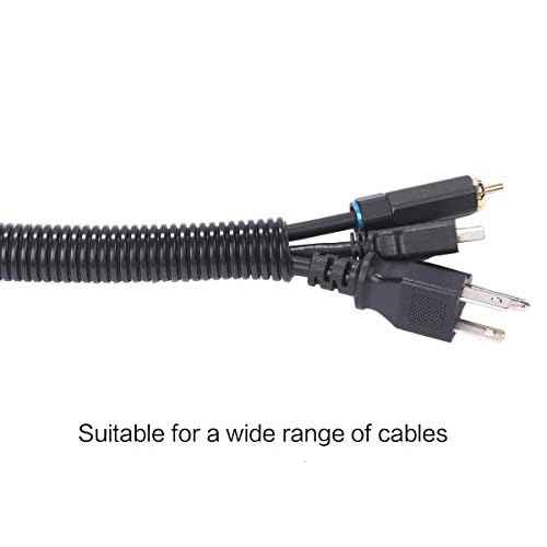 Alex Tech 25ft - 1/4 inch Split Wire Loom Tubing - Black