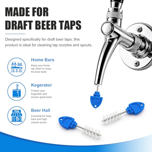 Darlingao 20-Pack beer tap plug brushes for draft beer faucets, cleaning brushes