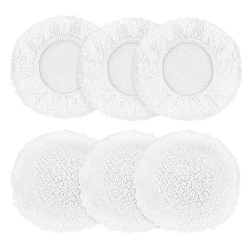 6 Pcs Car Polishing Bonnet Lambs Wool Fleece Buffing Pad Car Buffing Pads Waxing Bonnet Polishing Pads for Furniture Waxing Cleaning (5"- 6")