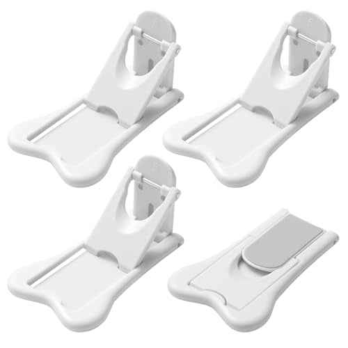 Inaya Sliding Door Lock for Child Safety (4-Pack) - Child Proof Locks for Sliding Glass Doors, Windows, Closets & Cabinets. Safety Locks for All Your Home Openings