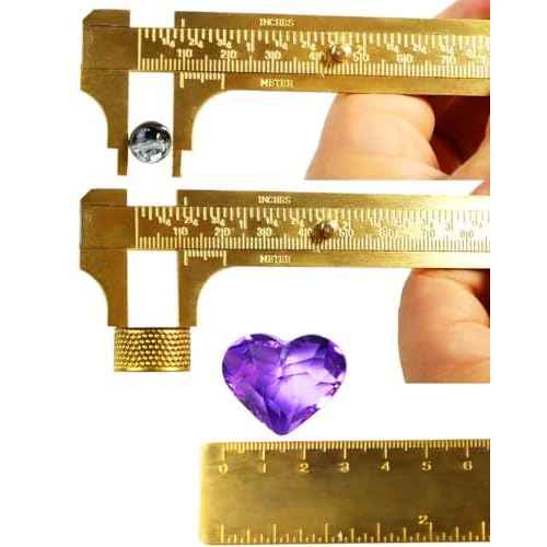 3Pcs Brass Vernier Caliper Pocket Caliper Handy Caliper Measuring Mini Tool Double Scale Sliding Gauge Metal Pocket Ruler for Bead Wire Jewels Rings Measurement(80mm,100mm,120mm)