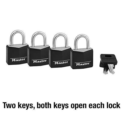 Master Lock 4-Pack Weather Resistant Keyed Alike Outdoor Padlocks 131Q