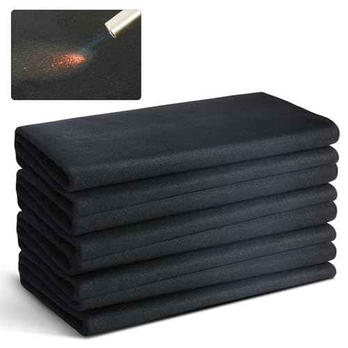 VEVOR Carbon Felt Welding Blanket 4 Pack, 37" x 36" Flame Retardant Welding Blanket, Up To 1800¡ÆF Heat Resistant Blanket Set, Cuttable Carbon Fiber Fire Retardant Insulation Welding Mat Pad