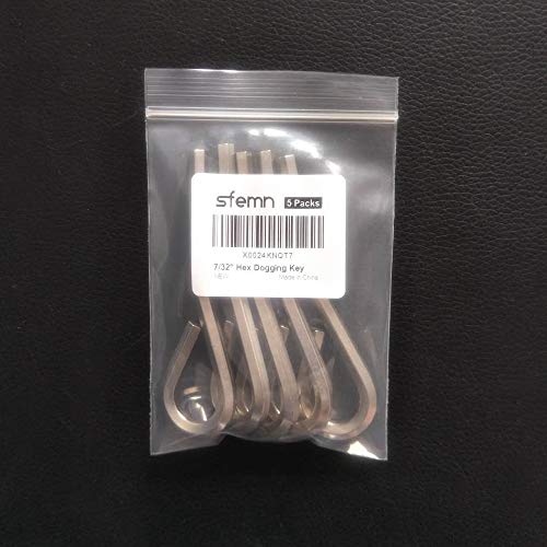 7/32¡± Hex Key Dogging Key Allen Key with Full Loop, Allen Wrench Door Key for Push Bar Panic Exit Devices, Crash Bar, Gym door, solid Metal ? 5 Packs