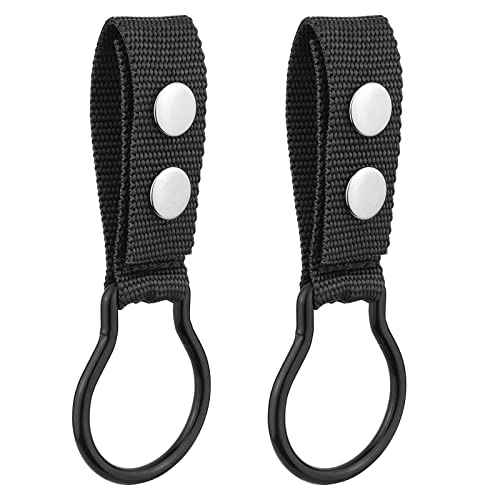 Flashlight Ring for Duty Belt, 2 Pack Nylon Dual Snap Clip Flashlight Holder UIInosoo for Duty Belt Keep D/C Cell Flashlight