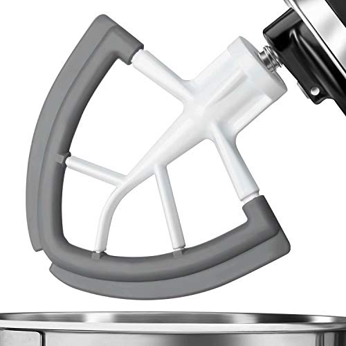 Vaxaape Flex Edge Beater for KitchenAid 4.5-5 Quart Tilt-Head Stand Mixers Grey