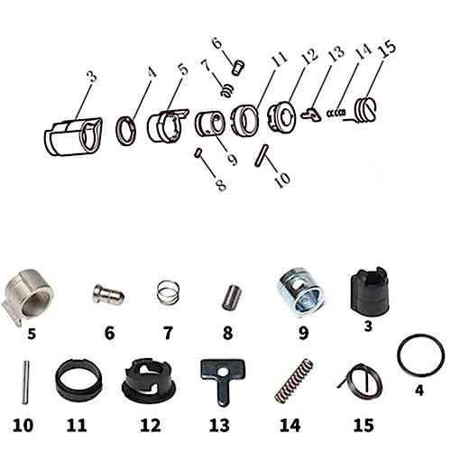 195929-4 310285-3-A Blade Clamp Set for Makita JR3050T JR3060T DJR182 BJR181 XRJ02 JR3070CT Reciprocating Saw DRIVING SLEEVE PROTECTOR GUIDE SLEEV