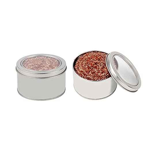 2 Set Soldering Iron Tip Cleaner Kit Brass Wire Ball and Stainless Steel Welding Cleaning Holder with Base for Cleaning Soldering Head Steel Irons Tip