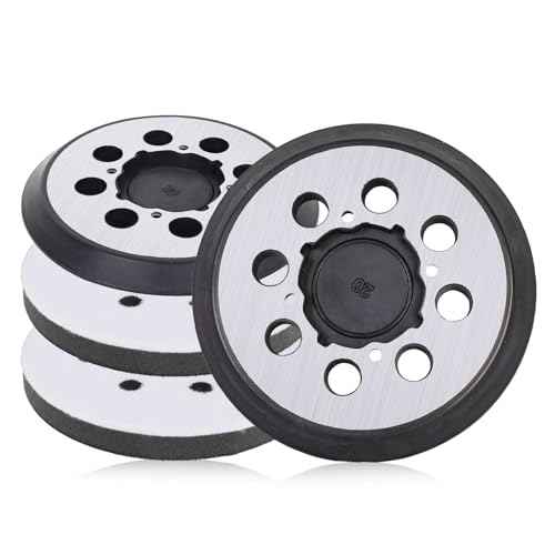 4 PCS 5 Inch Orbital Sander Replacement Pad for Dewalt DWE6421 DWE6423 DCW210B, Hook and Loop Foam Sanding Pads, Metal for Dewalt Sander Parts DWE6421K DWE6423K DW6420 DWE64233 N329079 by 4 Screw Hole
