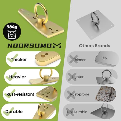 Bull Ring Reusable Roof Safety Anchor | Heavy-Duty Fall Protection Anchor | Zinc Plated Steel Roofing Anchor | Permanent Roof Anchor for Wooden Structures