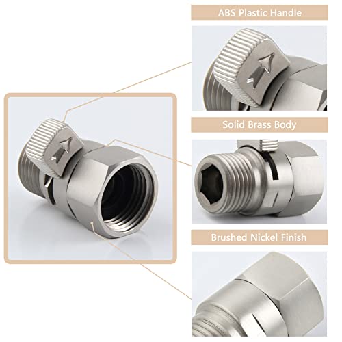 APLusee Brushed Nickel Shower Head Flow Restrictor for Bathroom Shower