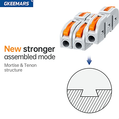 GKEEMARS 50 Pcs Lever Wire Connectors for Electrical Wiring 24-12 AWG