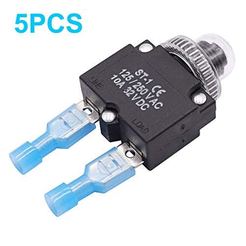 10A Circuit Breaker Push Button Reset Waterproof Overload Protector Switch