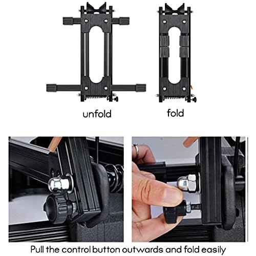 Sports Foldable Alloy Bicycle Stand Bike Floor Parking Rack Steady Wheel Holder Fit 20"-29" BikesIndoor Home Garage Cycling Storage Organizer Cycle Tires Rack Holder for Mountain and Road Bike