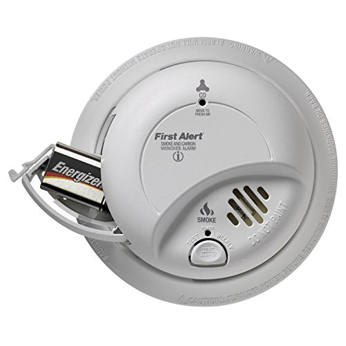 BRK SC9120B Combination Smoke and Carbon Monoxide Alarm - Hardwired, Interconnectable, 9V Battery Backup