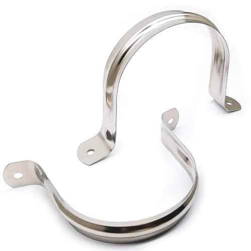 Nge 4inch Rigid Pipe Strap Clamp-Two Hole Strap-U Bracket Tube Clip-Stainless Steel Heavy Duty Pipe Fasten Holder-Secures Conduit£¬4Pcs£¨115mm)