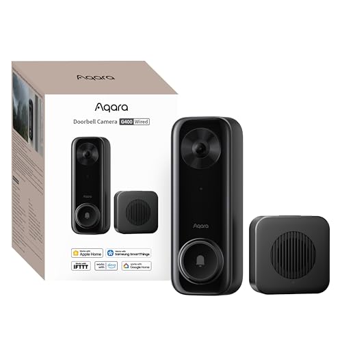 Aqara G400 Video Doorbell with Chime - 2K HD, Wired/PoE, HomeKit Secure Video