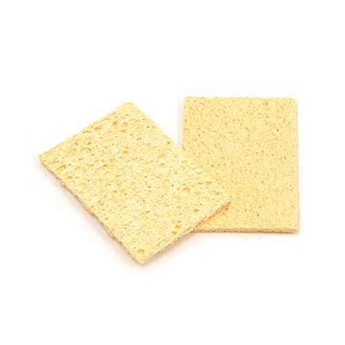 MY MIRONEY 2" x 1.4" Replacement Welding Soldering Iron Tip Cleaning Sponge Yellow Solder Tip Cleaning Sponge Pack of 30