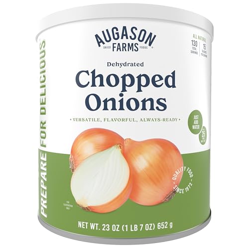 Augason Farms Dehydrated Chopped Onions Can 1.43 lb Emergency Food Supply