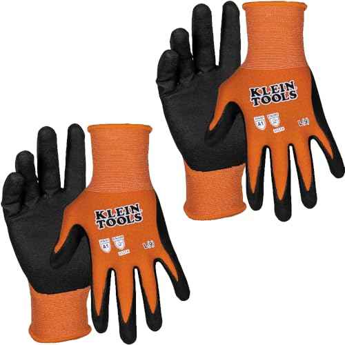 Klein Tools A1 Cut Knit Dipped Gloves, Large, 2Pk