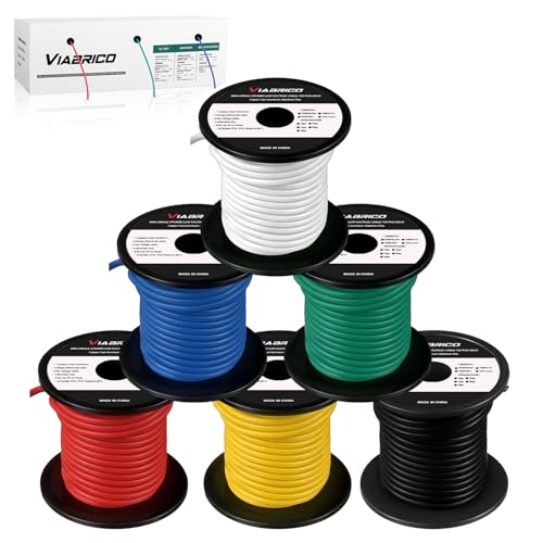 VIABRICO 14 AWG Copper Clad Aluminum Wire Spool 600FT - Automotive & Electrical Use