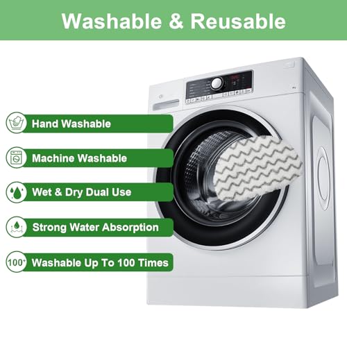 APRIL-FLOWER 6-Pack 1940A Steam Mop Pads for Bissell PowerFresh Deluxe Scrubbing Mop