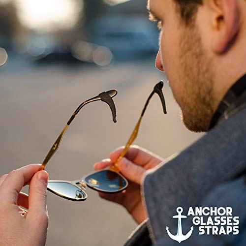 3 Pack - Sunglasses Retainer Anti-Slip Glasses Grip Ear Hook Eyeglasses Anti-Slip Temple Tip Glasses Holder (Black)