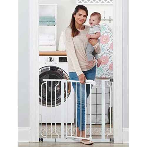 Regalo 38.5-Inch Extra Wide Baby Gate ? Pressure Mount Baby and Pet Safety Gate for Bottom of Stairs & Doorways ? Tested and Trusted, American Designed, American Owned