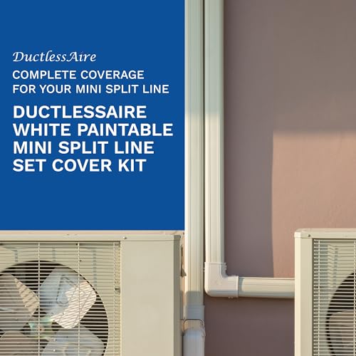 DuctlessAire White Mini Split Line Set Cover Kit 3x7.5ft for AC & Heating