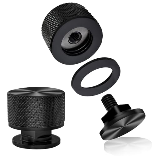 Newace Aluminum Welding Hood Fasteners Pipeliner Helmet Accessories Headgear Replacement Parts Screws 1 Pair(Black)