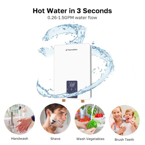 ThermoMate 6kW Tankless Electric Water Heater ET-6kW for Sink & Point-of-Use