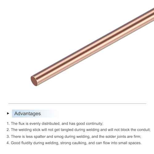 MECCANIXITY 12 Pcs Phosphor Copper Solder, Low Temp Welding Stick 3/64"x10" for Hvac Refrigerator Repair