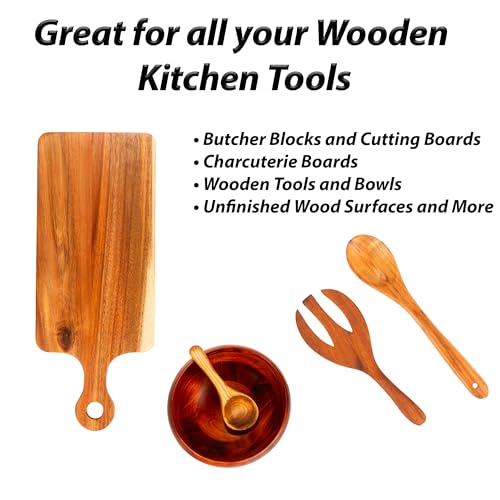 Macy's Place 8 oz Wood Butter Cutting Board Wax - Food Safe Conditioner for Wooden Kitchen Tools - Pack of 1