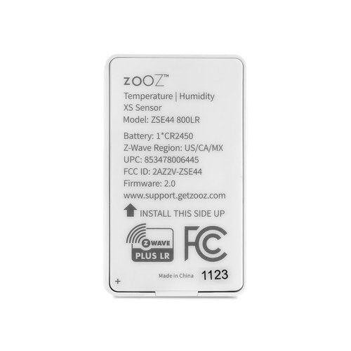 Zooz 800 Series Z-Wave Long Range Temperature | Humidity XS Sensor ZSE44 800LR. Hub Required (Sold Separately). Compatible with Z-Box, SmartThings, Hubitat, and Home Assistant (Z-Wave JS).