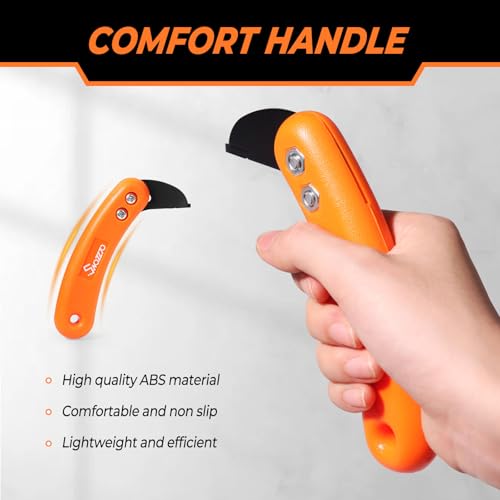 Carbide Scoring Cutter Knife & 1PCS Replacement Blade,for Fiberboard Laminate Vinyl Flooring Cutting,& Linoleum,Plexiglass,Acrylic,Plastic,Styrene and Soft Tile Sheets Scoring Cutting