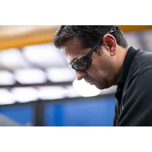 Pyramex Safety Highlander XP Eyewear, Black-Gray Frame/Clear Anti-Fog Lens