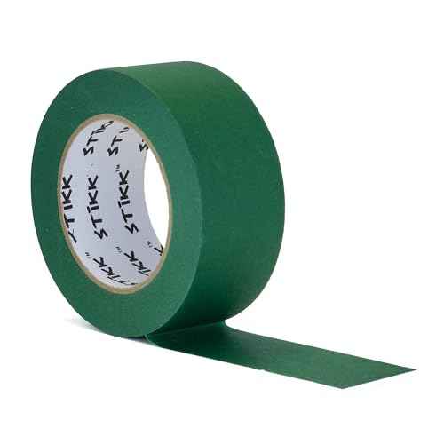 STIKK Painters Tape - 1pk Forest Dark Green Painter Tape - 2 inch x 60 Yards - Paint Tape for Painting, Edges, Trim, Ceilings - Masking Tape for DIY Paint Projects - Residue-Free Painting Tape