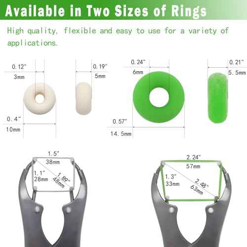 Goat Banding Kit with Stainless Steel Pliers, 70 Large and 30 Small Rings