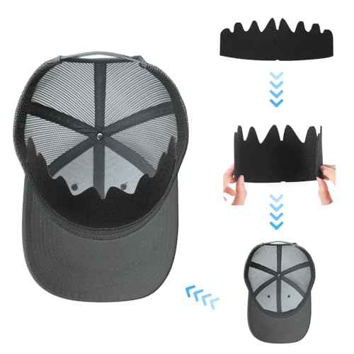 Black Baseball Caps Inserts Flexible Washable Reusable Hat Felt Shapers, Hat Sweat Liner Cap Fitter Inserts