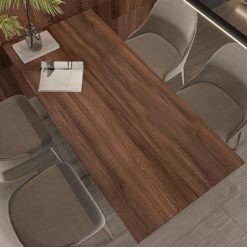 HOLOMEY Walnut Wood Contact Paper 16x78 Inch Peel & Stick Waterproof Vinyl for Cabinets & Countertops