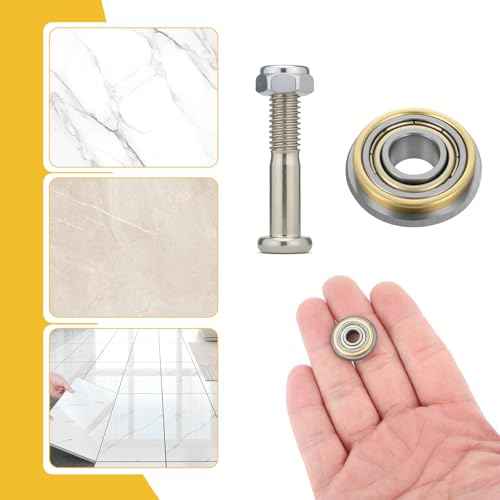 2 Pack Tile Cutting Wheels Tungsten Carbide Bearing Ceramic 22¡¿6¡¿6mm Cutting Blade Replacement with Bolt Lock Nut Ball Bearings Glass Cutter Wheel Replacement for Manual Machine