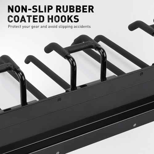 ELEAD 9-Pairs Heavy Duty Garage Tool Organizer Wall Mount Hooks, 48 Inches 730 lbs Garden Tool Organizer with Adjustable Hooks, Yard Tools Organizers for Garden, Yard, and Shed