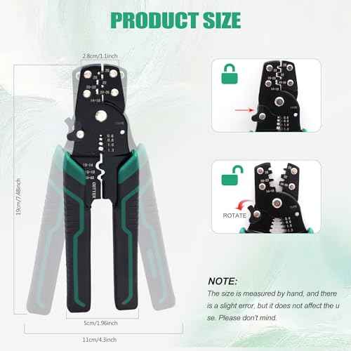 Twidec/Wire Crimper Tool with Stripper Cutter,Multifunctional Crimping Pliers Terminal Pliers for Insulated Electrical Connectors(22-10 AWG) N-060