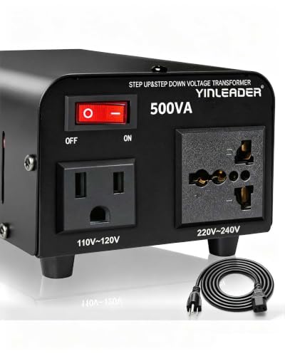 Yinleader 500W Voltage Transformer Power Converter 110V to 220V & 220V to 110V