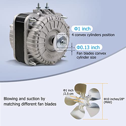Vanesa Silver YZF18-25 Fan AC Motor 120V 18/70W 1550rpm Replacement